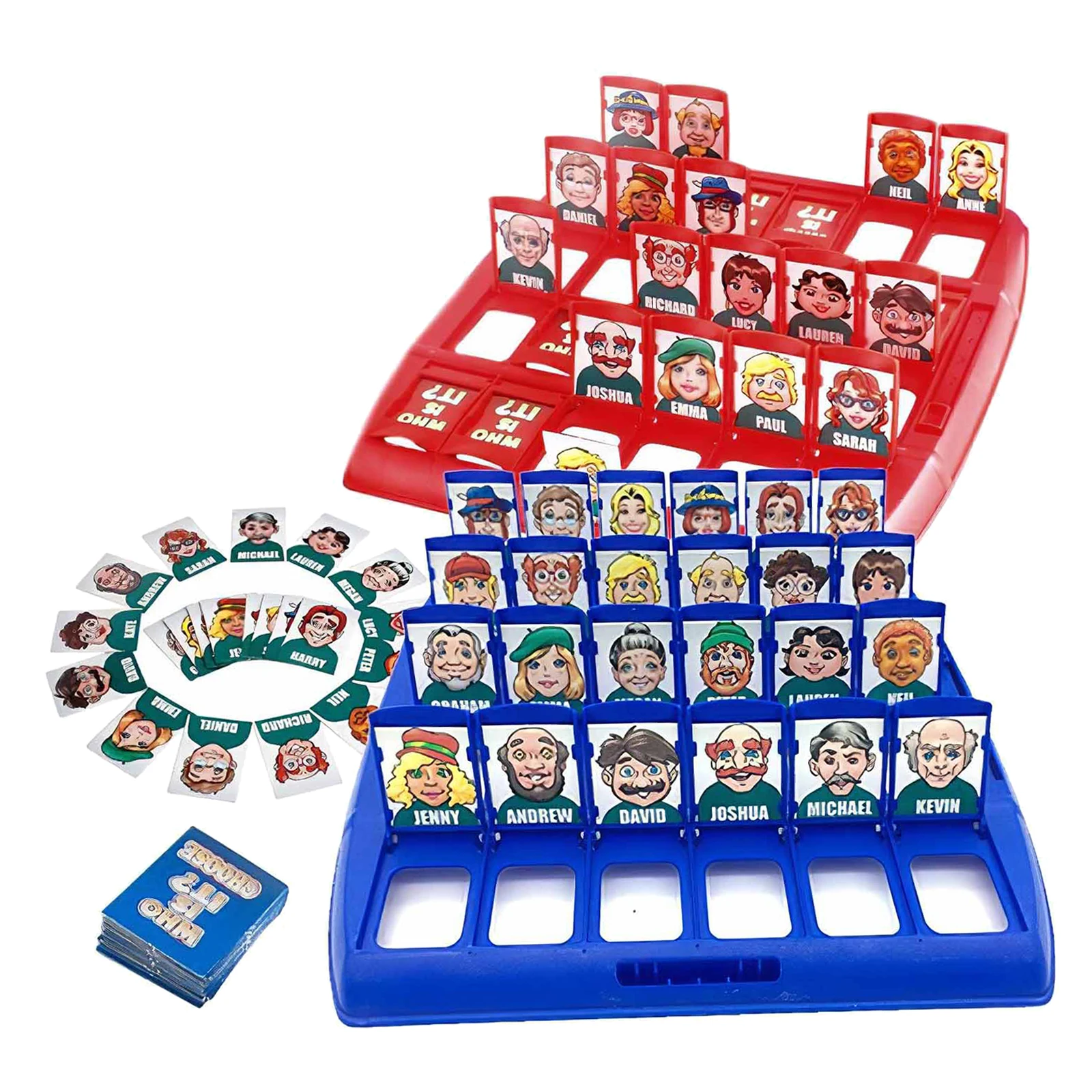 Table Top Board Game Who Is It for Family, Adults and Kids, Team Board Game Training for Indoor Travel Compact Storage