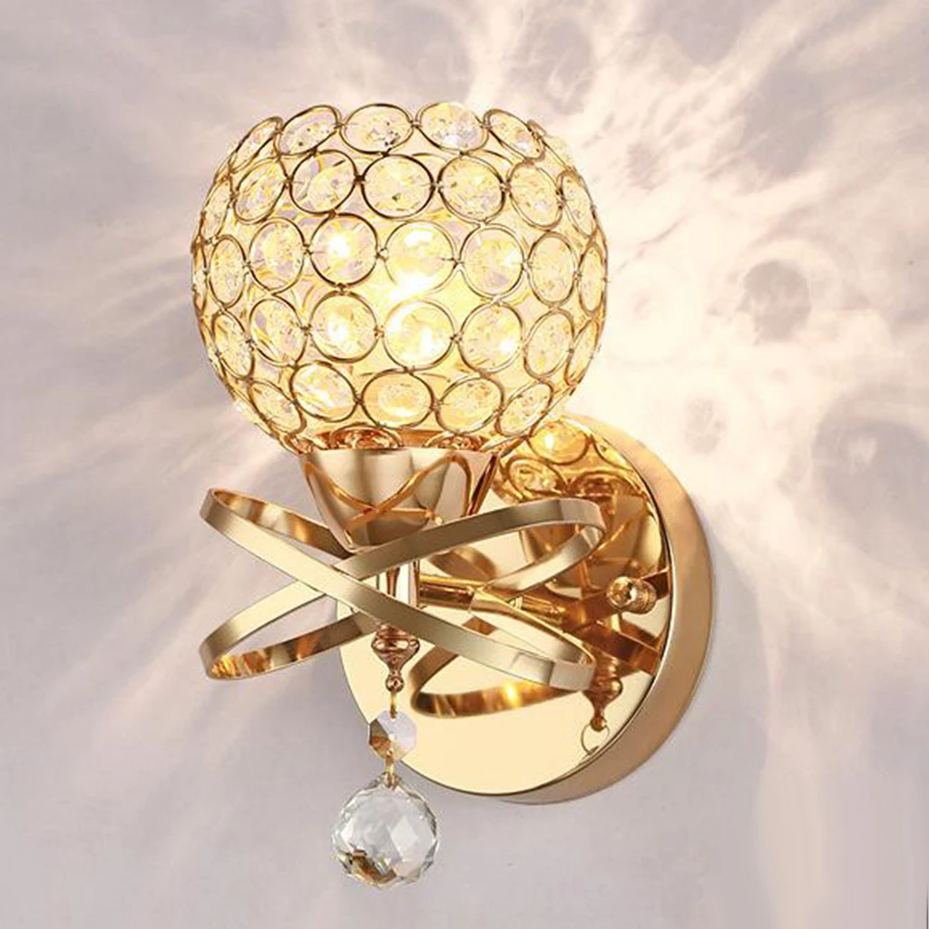 art deco wall lights Modern Crystal Wall Lights Sconce Aisle Bedside Light Wall Lamp Without Bulb wall lights indoor