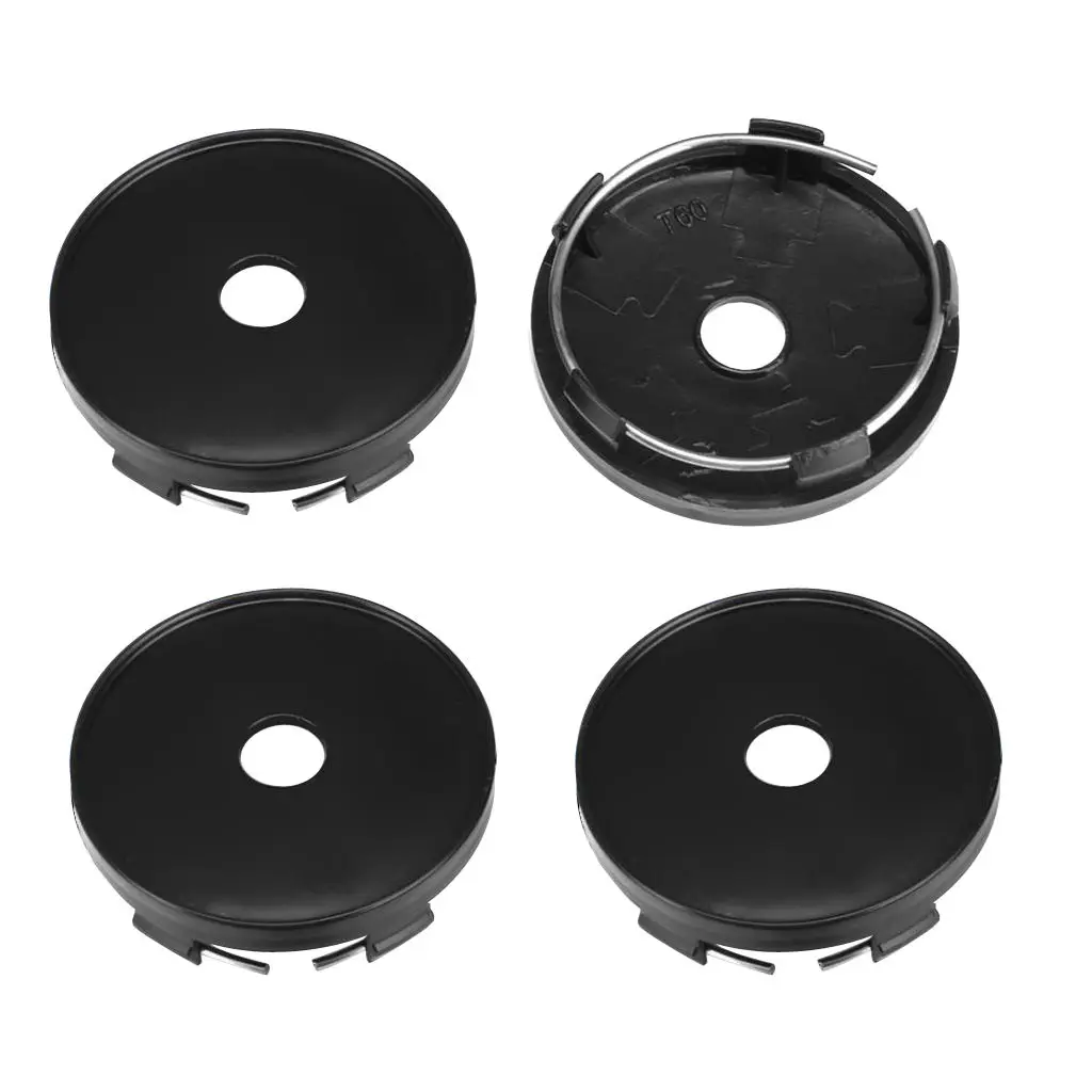 4 Pieces 60mmx56mm Wheel Center s Wheel Hub Covers For Universal Car For MSW TYPE 85 For Rial Imola wheels Black