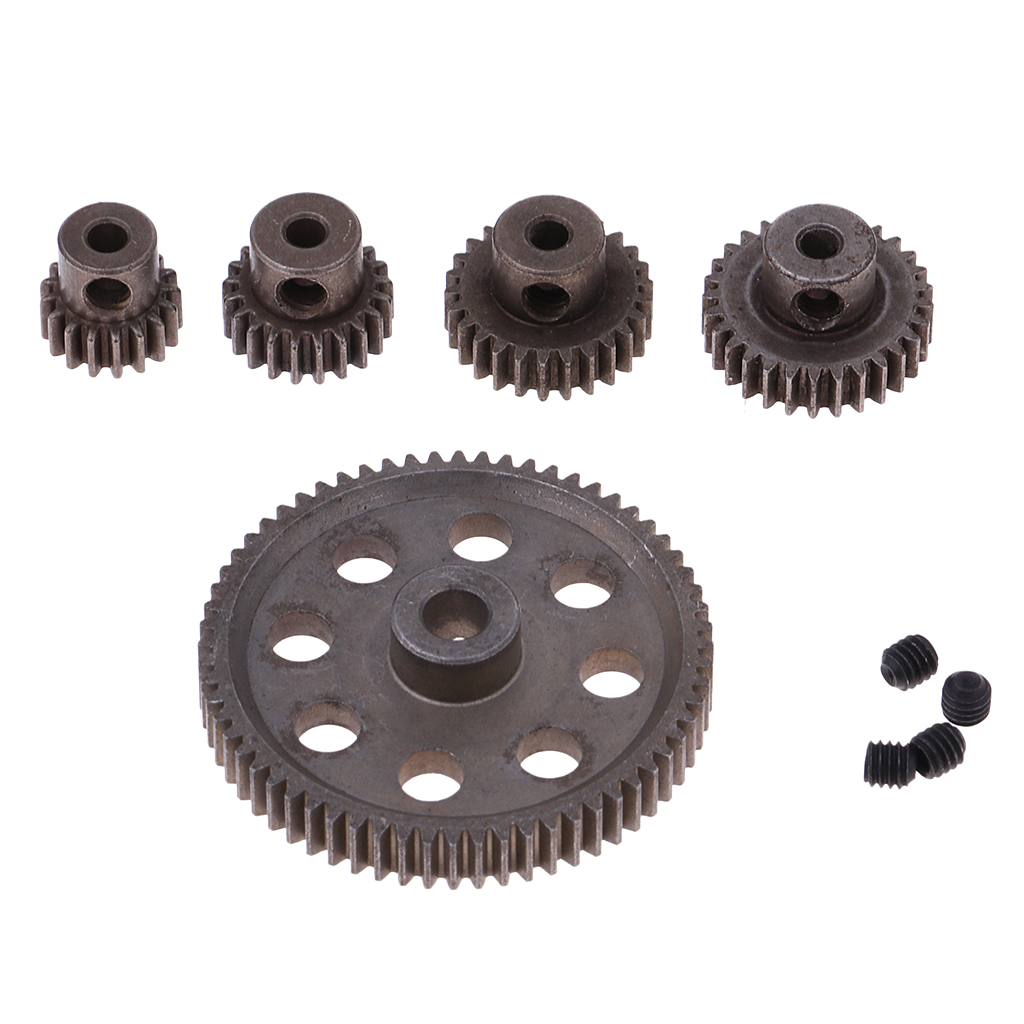 Metal Diff Main Gear 64T Motor Cogs 29/26/21/17T 1PC Differential Gear & 4PC Motor Gearfor HSP 1/10 On-road RC Car