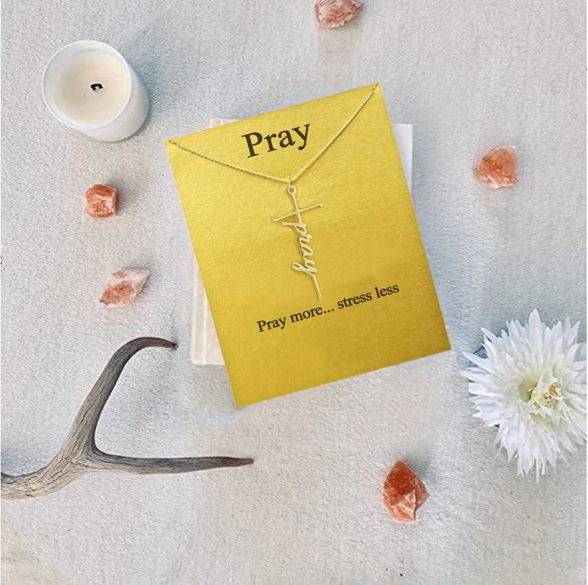 Glauben Kreuz Halskette Hoffen Glauben Graceful Gesegnet Vertrauen Fearless Anhänger Halskette Religiöse Personalisierte Schmuck Geschenk für Frauen – Detail 32