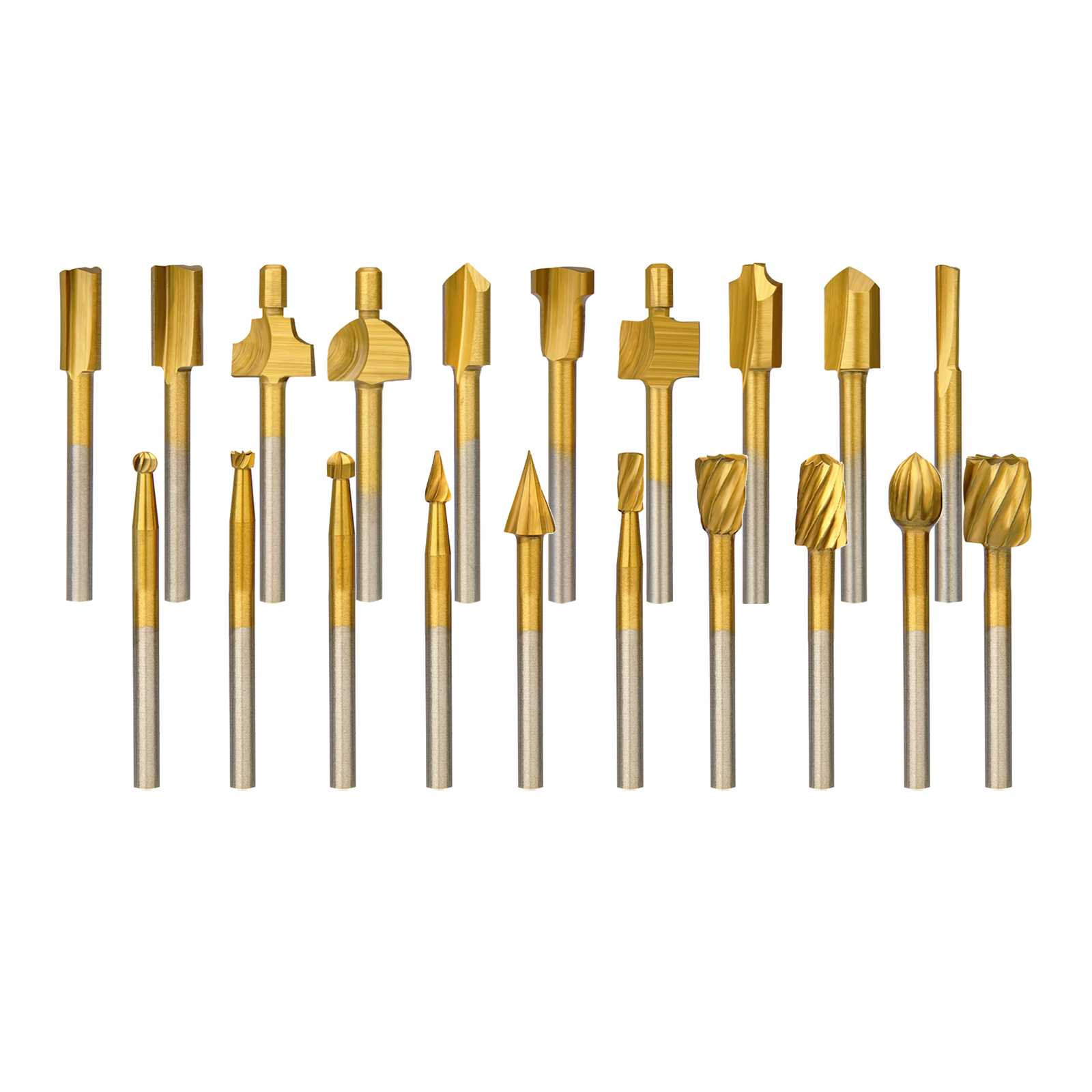 20x HSS Router Drilling Engraving Bits Grinding for Woodworking Carving