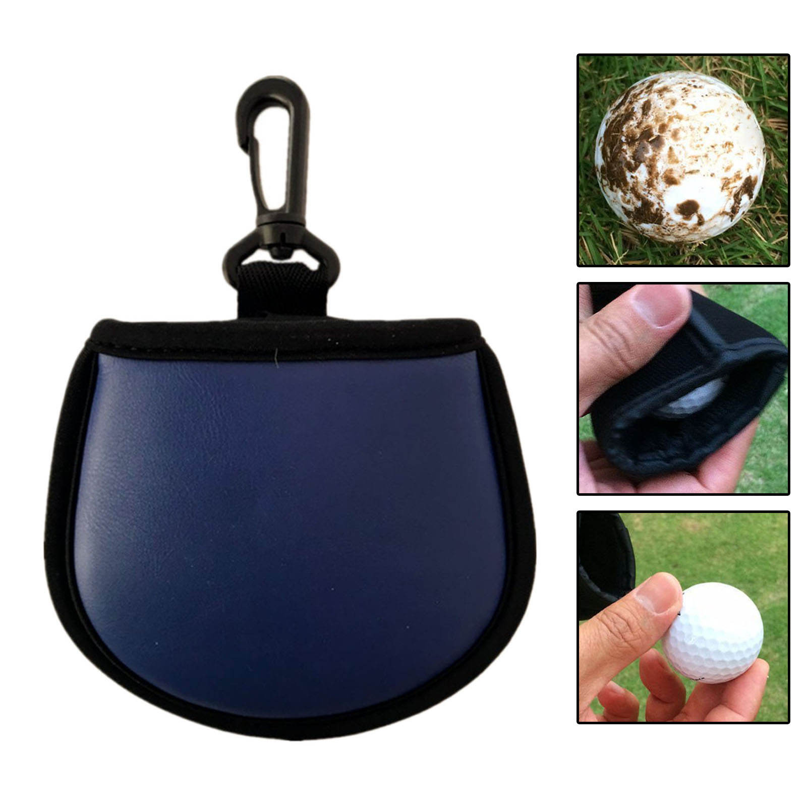 Portable Pocket Golf Ball Washer Pouch Golf Ball Cleaner Towel Pocket