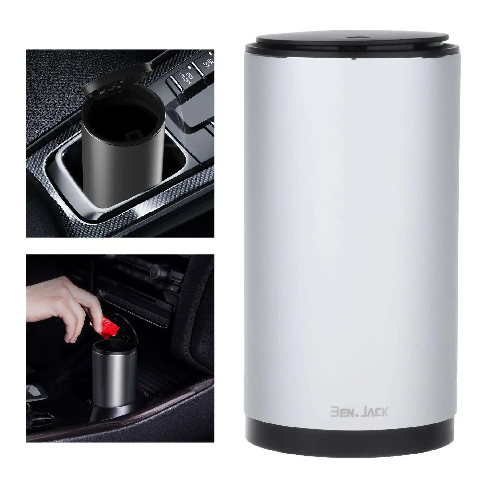 ABS+ Car Trash Can Small Car Trash Bin Portable Vehicle Auto Car Garbage Can Bin Trash Container for Indoor Outdoor