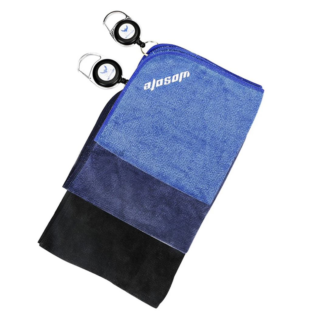 12x12 Inches Microfiber Golf Towel with Clip Sweat-absorbent Wiping Cloth Gym Supplies