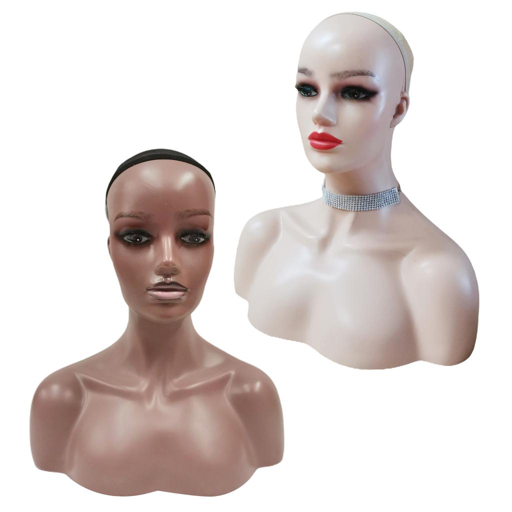 Mannequin Head Model Realistic Mannequin Wig Heads for Hat Wigs Sunglasses Jewerly Displaying