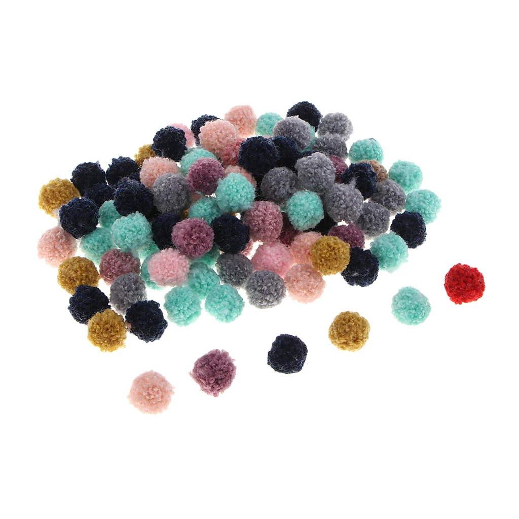 Packs of 100 Small Pompoms Craft  for DIY Pet or Puppy Decorations