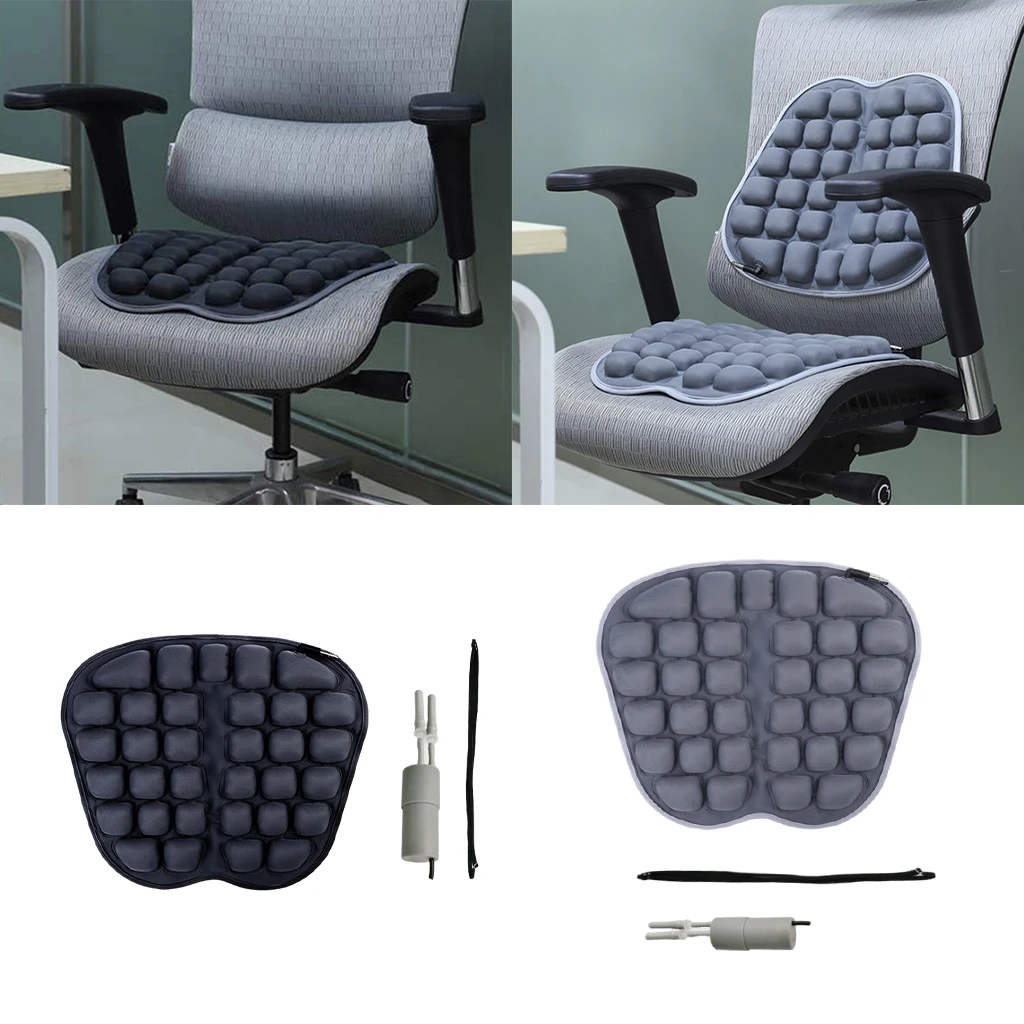 Non Slip Car Truck Air Inflatable Seat Cushion Unisex Wheelchair Mat Pillow Pressure Relief Breathable for Travel Airplanes