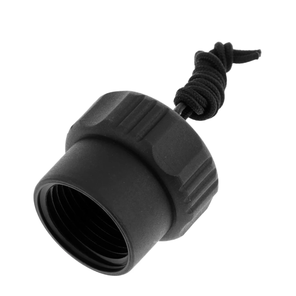 Professional Scuba Diving First 1st Stage DIN Regulator Tank Valve Threaded Dust Plug Protection Cap & Swivel Rope