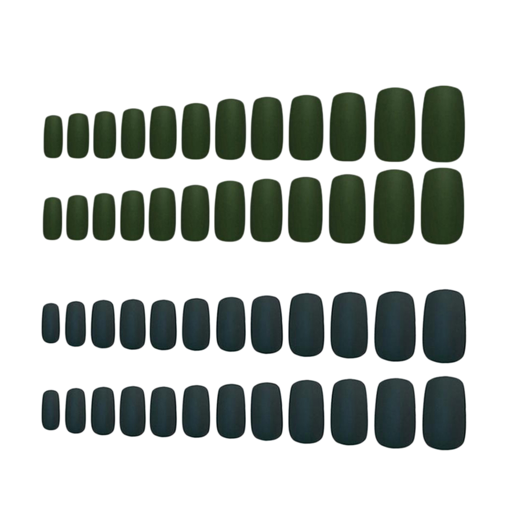 24 Pack Women Square Long Coffin Frosted False Fake Art Tips For Party Daily