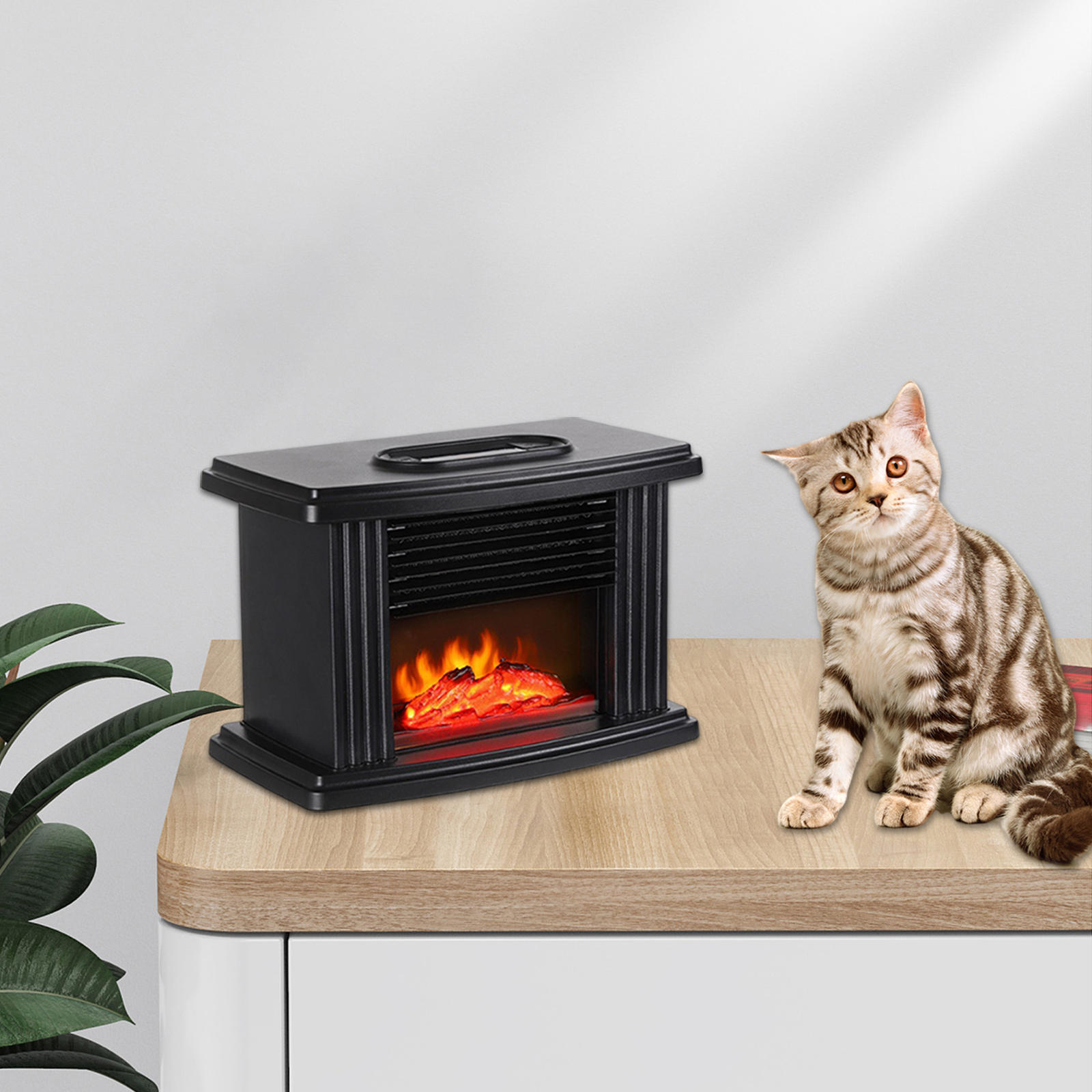 Generic Compact Electric Fireplace Indoor Freestanding Tabletop With 3D