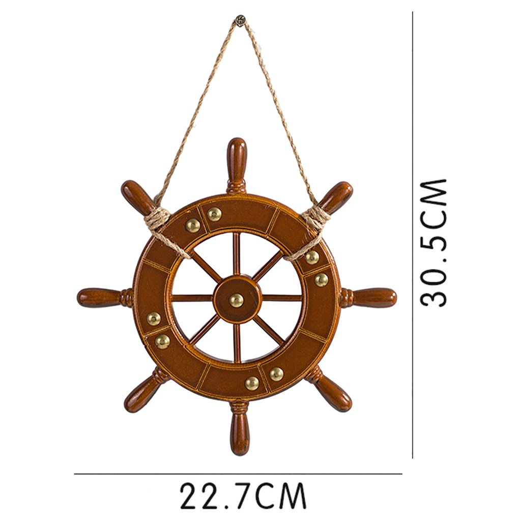 Wooden Boat Rudder Home Ship Wheel Wall Hanging for Office Home Ornament Ships Wheel Wall Decor Ship Rudder Decor