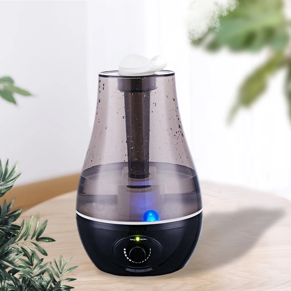3L Water Tank Cool Mist Humidifier 360 Rotation Nozzle Ultrasonic for Bedroom Whole House Babies Nursery Home Bathroom