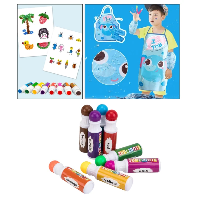 Toddler Dot Marker Non-toxic Washable Dot Marker 3/6/8/10Colors, for Kid  Toddler Coloring Kindergarten Art Project - AliExpress