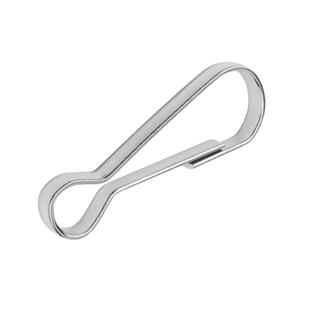 100pcs Stainless Steel Carabiners Spring Snap Clasp Outdoor Hardware 40mm