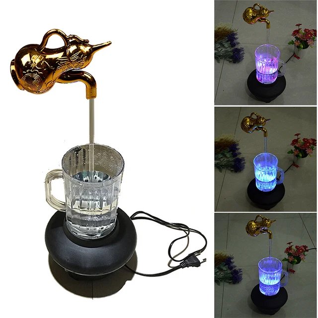 LED Magic Faucet Mug Colorful Night Light Water Floating Fountain