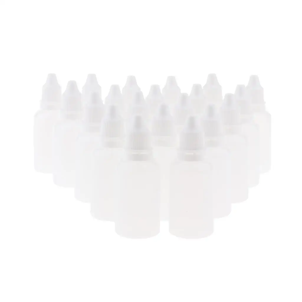 20pcs 30ml Plastic Dropper Bottles Empty Liquid Pressure Vials