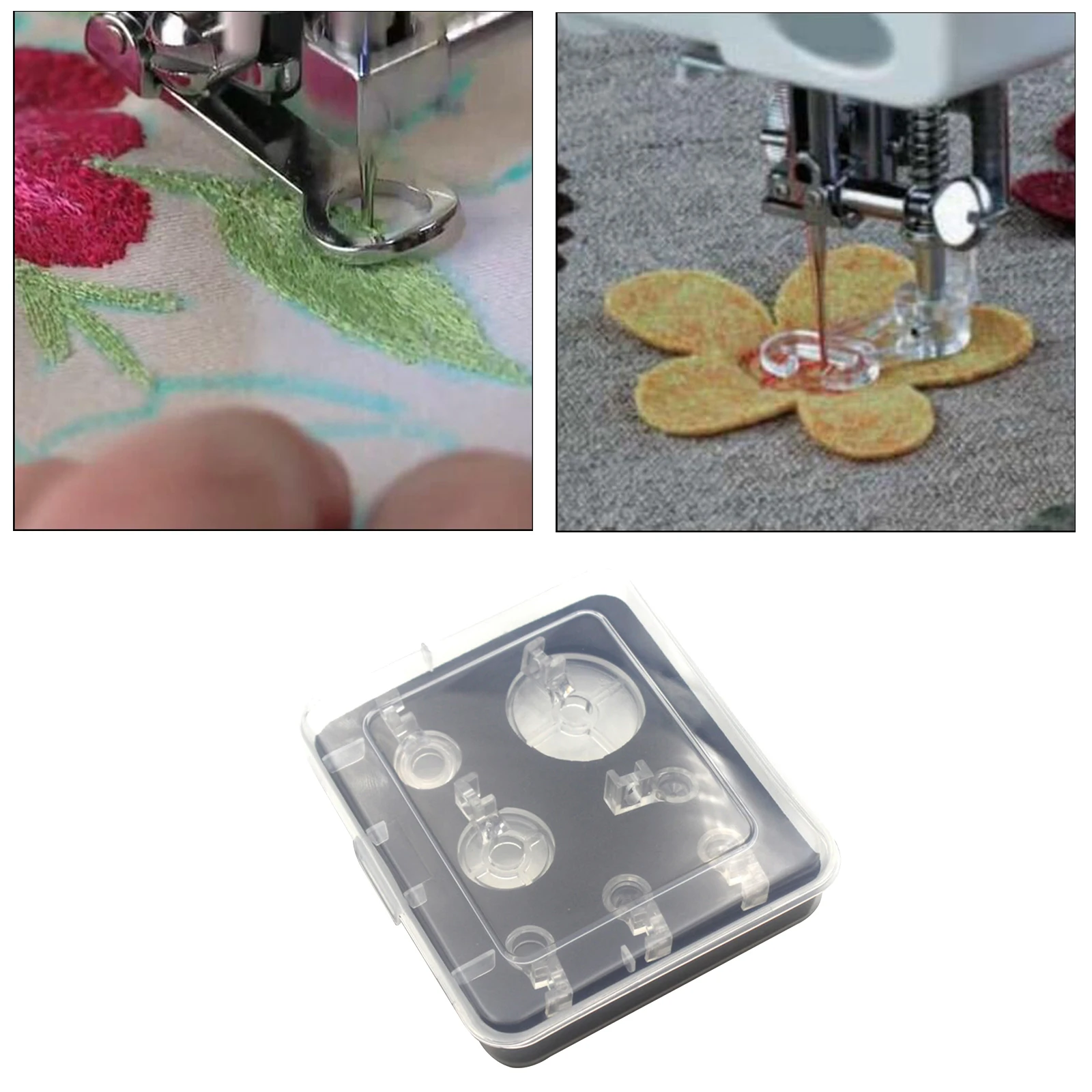 8PCS Multifunction Embroidery Quilting Darning Foot Sewing Machine Presser Embroidery Foot Universal Freedom Embroidery