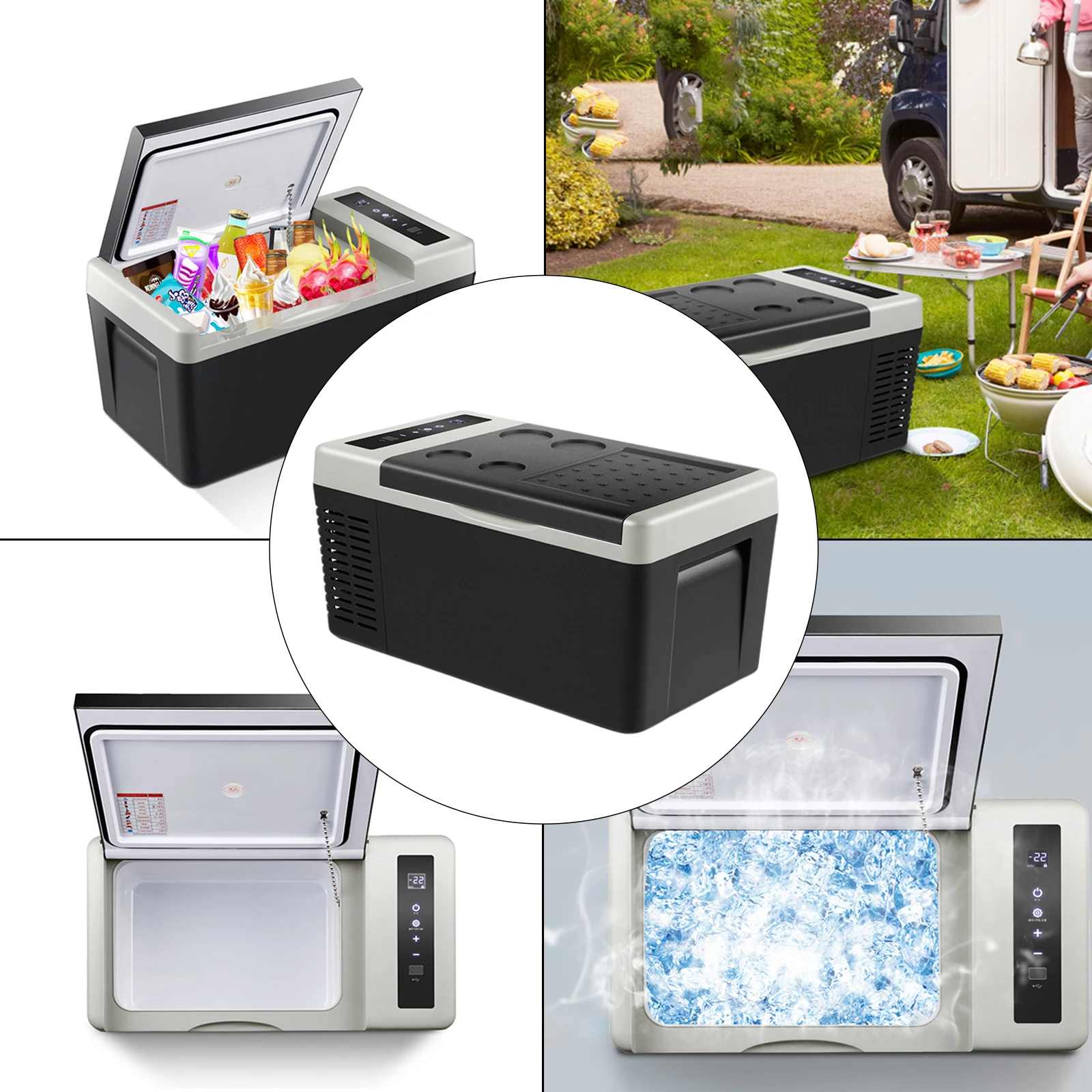 Portable Mini Car Refrigerator Cosmetics Beauty Makeup Fridge Electric Cooler Freezer for Camping Travel,18L
