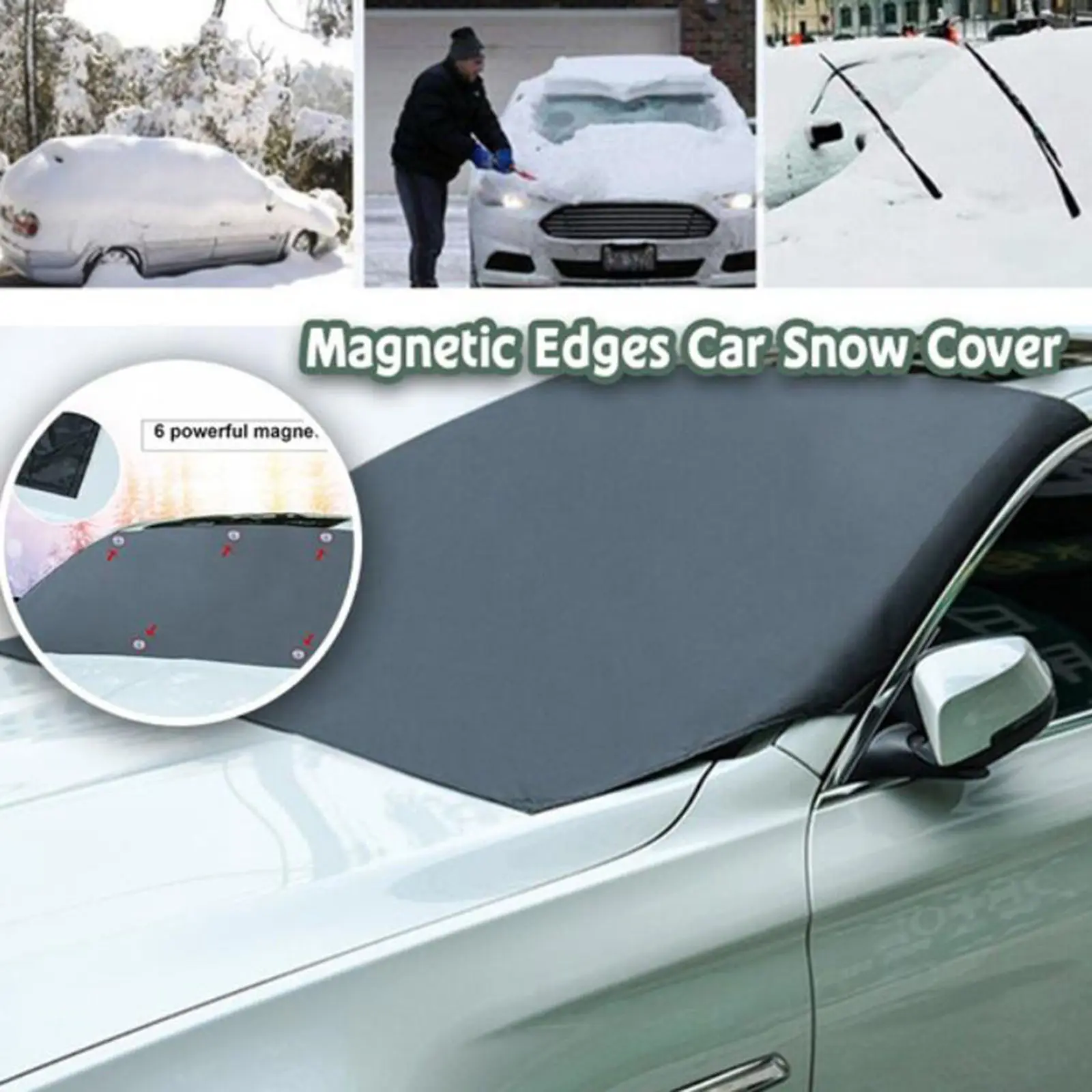 Car Snow Cover with  , Windshield Cover, Frost Guard, Windproof