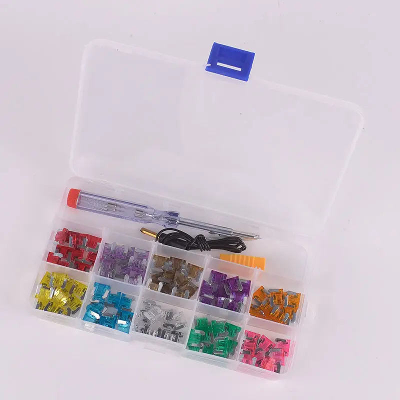 100x Low Profile Micro Mini Blade Fuse Set for Car Auto Truck SUV + Test Pen