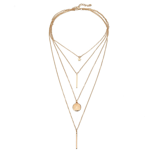 Fashion Style artystyczny wielowarstwowy Choker naszyjnik dla kobiet kobiet warstwowy naszyjnik łańcuch biżuteria dla dziewczyn wisiorek akcesoria tanie i dobre opinie Brak Kobiety Naszyjniki łańcuszkowe CN (pochodzenie) TRENDY Łańcuszek typu O Metal Star Zgodna ze wszystkimi Party NONE Fashion Style artystyczny wielowarstwowy Choker naszyjnik dla kobiet kobiet warstwowy naszyjnik łańcuch biżuteria dla dziewczyn wisiorek akcesoria tanie i dobre opinie Brak Kobiety Naszyjniki łańcuszkowe CN (pochodzenie) TRENDY Łańcuszek typu O Metal Star Zgodna ze wszystkimi Party NONE