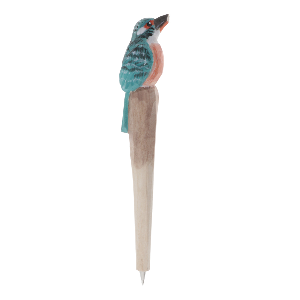 Ballpoint Cute Animals Carved Wood Pen Creative Writing Pen Ball Point Wooden