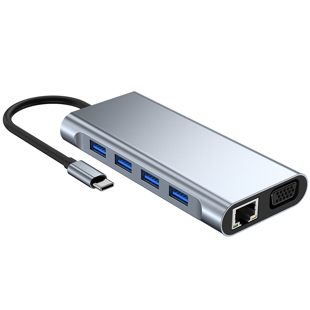 usb hub tipo doca estação multiport adaptador com hdmi vga hdmi pd para portátil macbook ipad xiaomi