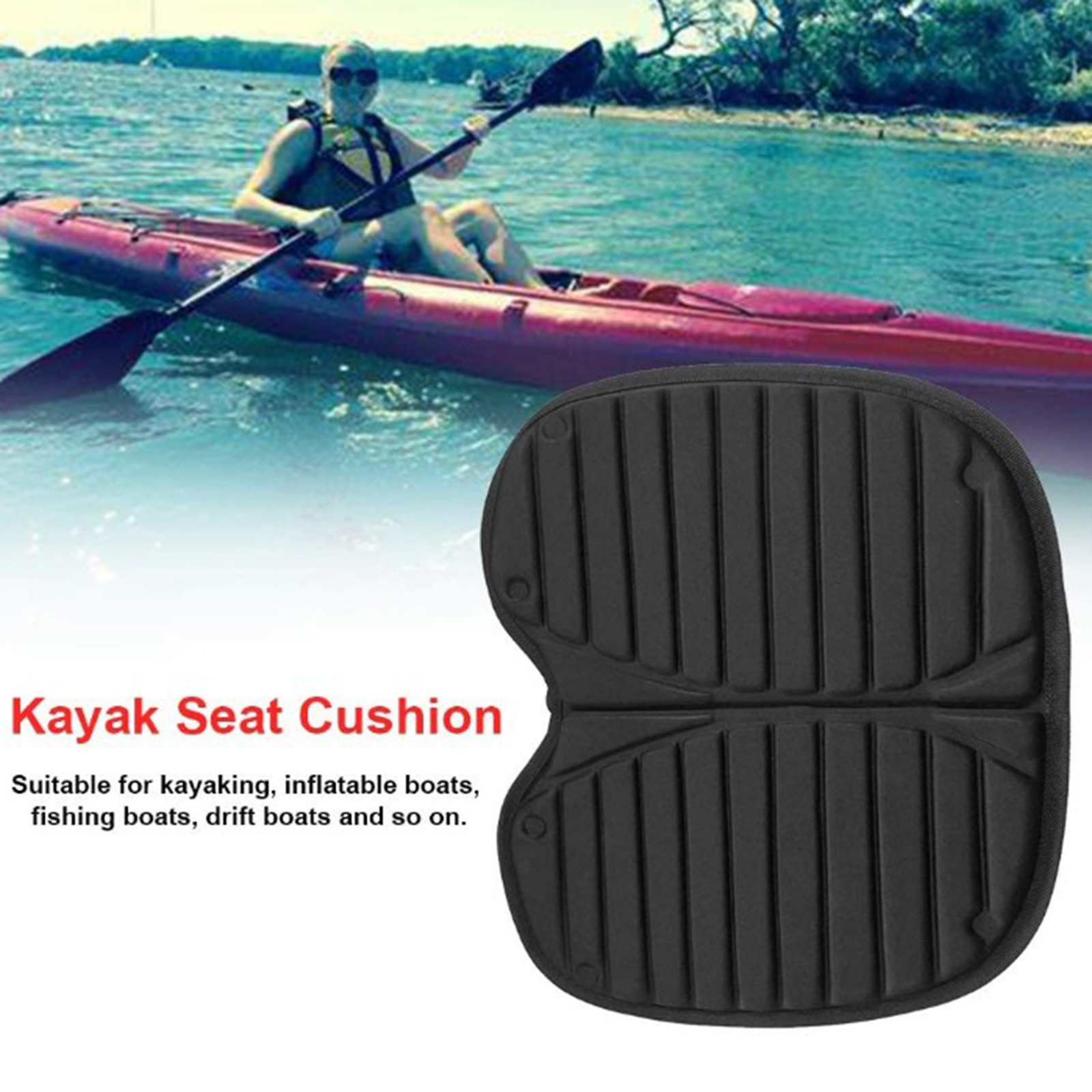 Durable Kayak Seat Cushion EVA Padded Pad Stadium Seats Comfortable Pads