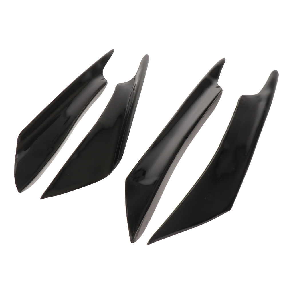 4pcs Carbon Fiber Pattern Trim Front Bumper Canards  Body Diffuser Splitters Kits, Universal Fit For Most Ca
