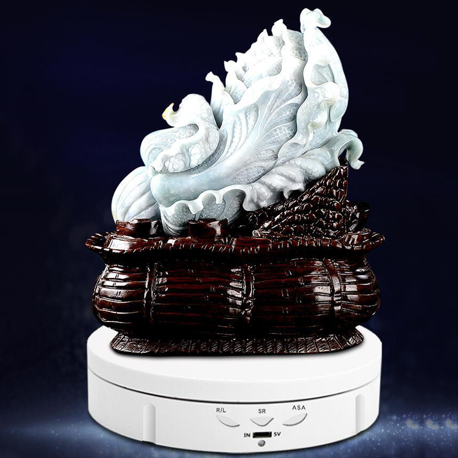 ABS Rotating Display Stand Turntable Hobby Toys 3D Art Jewelry Watch Holder