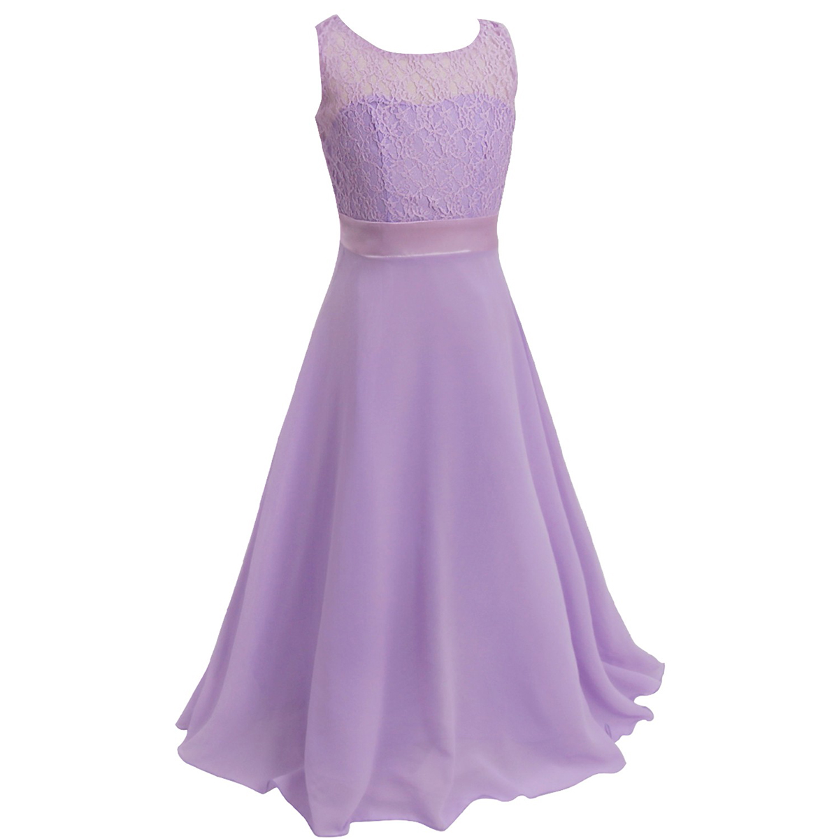 Kid Elegante Brautjungfer Blume Mädchen Kleider Für Mädchen Abend Party Hochzeit Kleid Teenager Kinder Lange Prinzessin Kleid 4-14 jahr – Detail 2