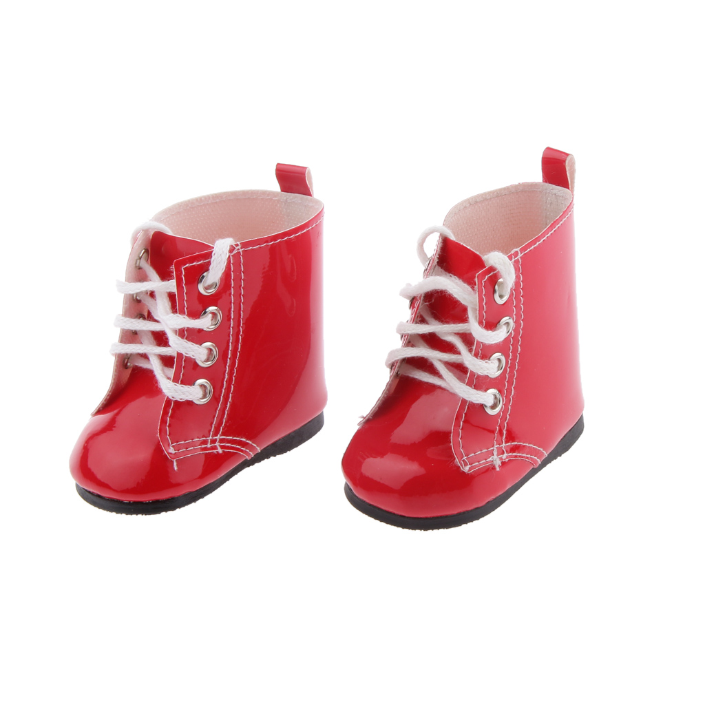 Baby Shoes For 18 inch Doll PU Lace Up  Boots Shoes Journey Dolls ACCS