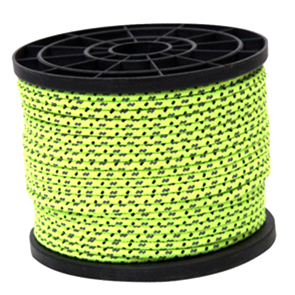 MagiDeal 4mm 50m Outdoor Reflective Camping Awning Cord Paracord Tent Reel Roll Guy Rope Line for camping Tent Awning Canopy