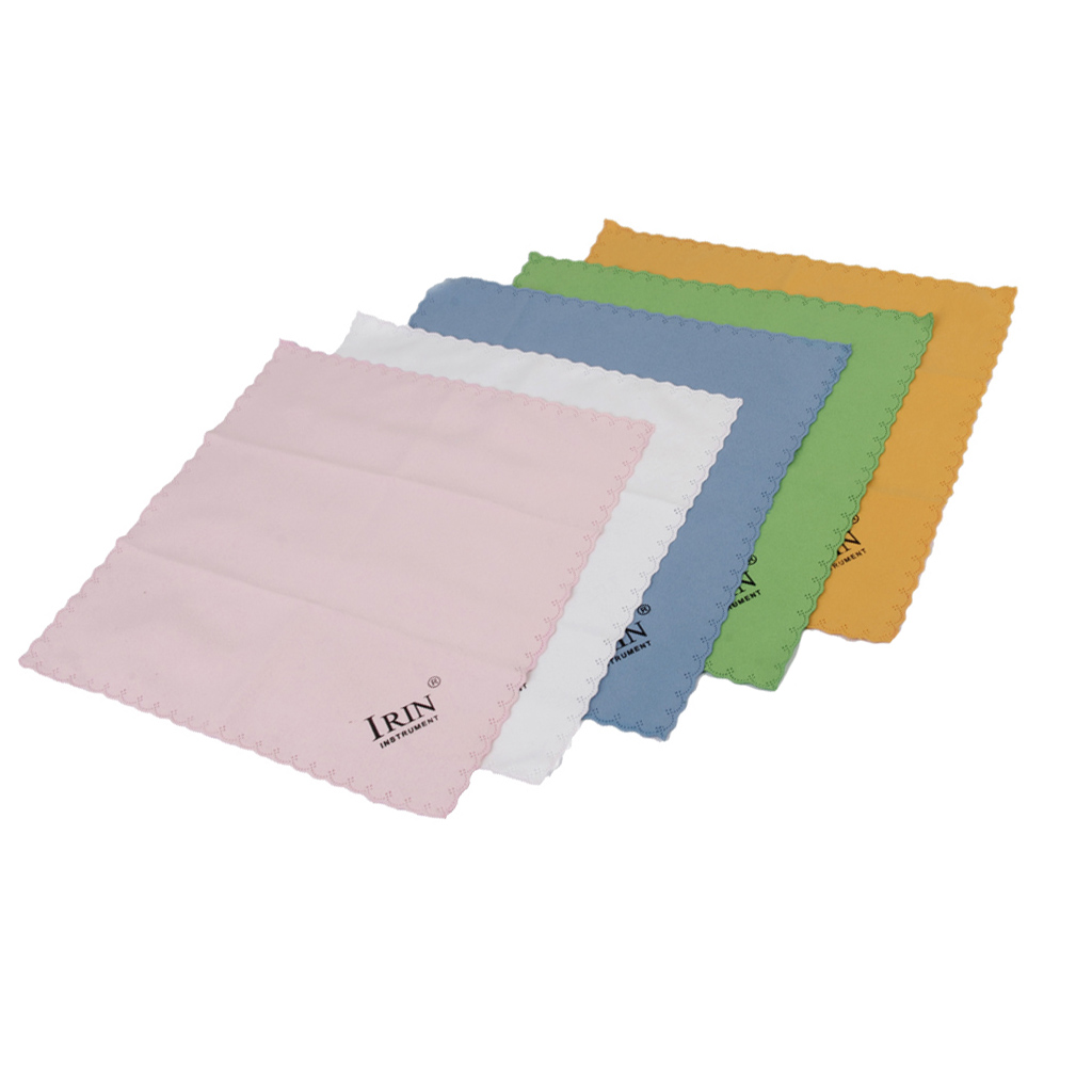 5 Mix Color Soft Microfiber Cleaning Polisher Cloth For Guitar Violin Piano