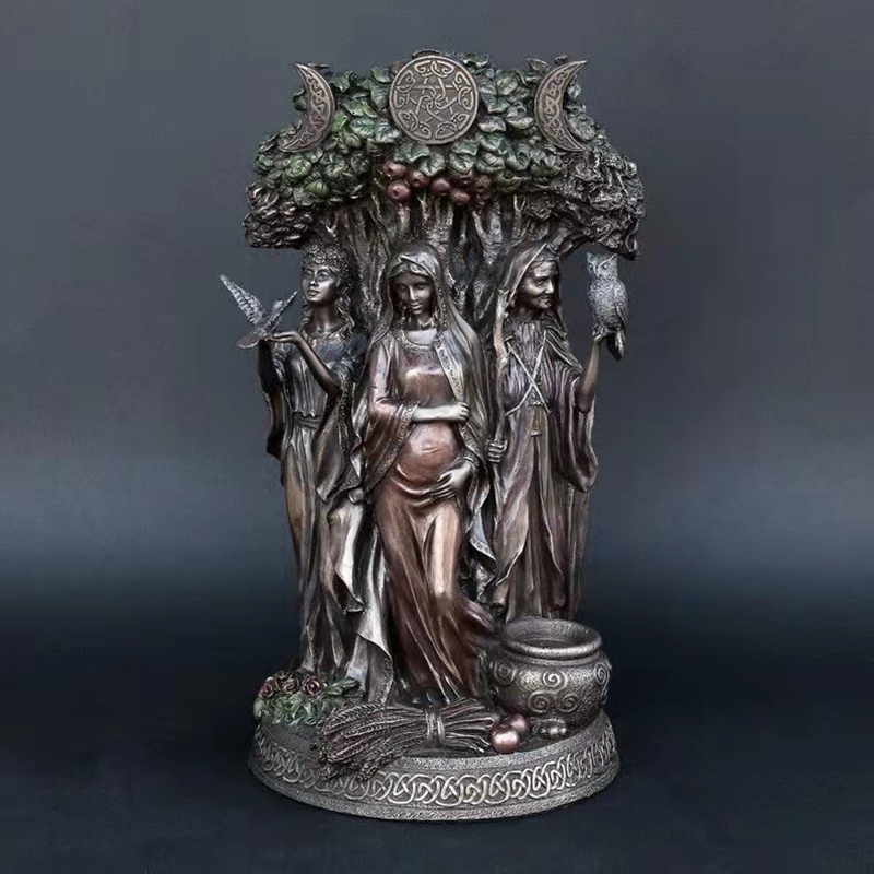 da tuatha de danann acabamento em bronze estátua 15*12*26cm clh @ 8