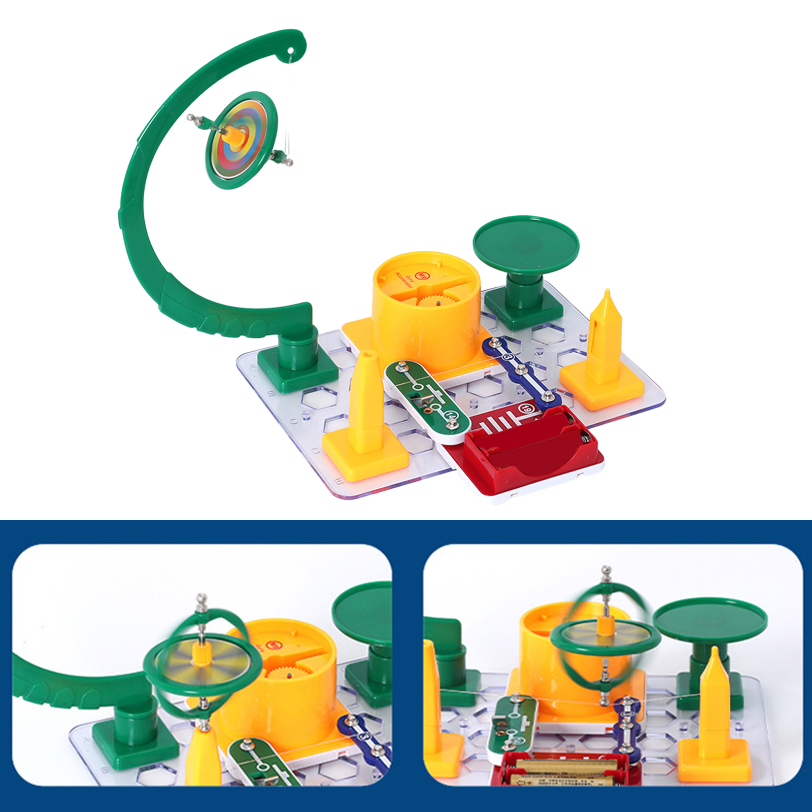 Space Gyroscope Toy Spinning Physics Building Blocks Assembly Learning Props