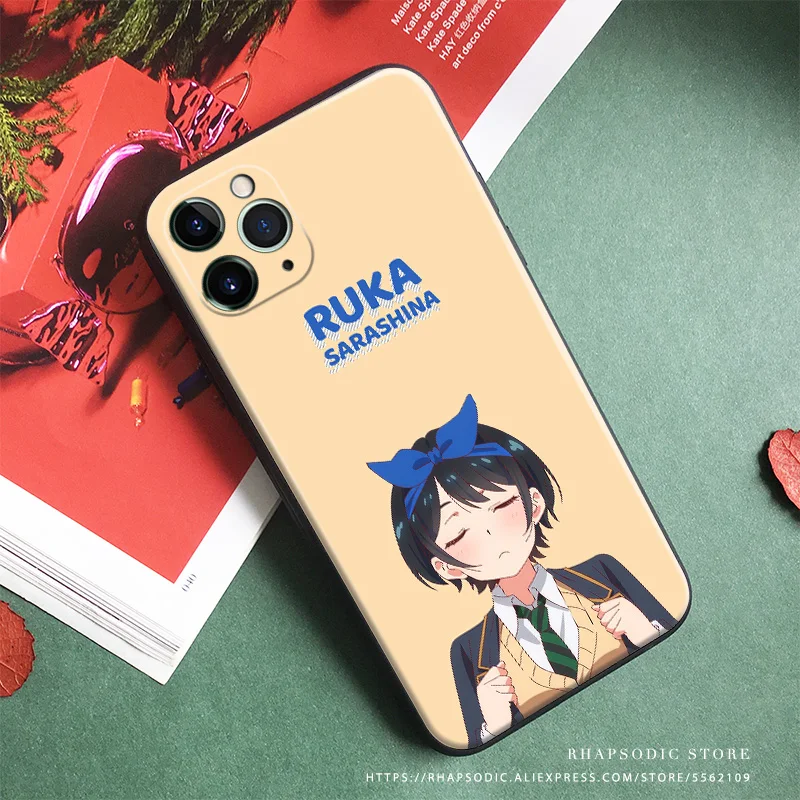 Ruka Sarashina Kanojo Okarishimasu Silicone Glass Phone Case Cover Shell For IPhone SE 6 6s 7 8 Plus X XR XS 11 12 Mini Pro Max
