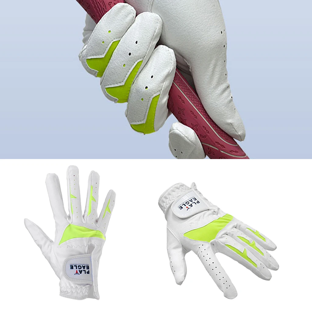 Women Right Left Hand Golf Sports Glove Sweat Absorbent Microfiber PU Soft Breathable Abrasion Glove Golfer Club Equipment