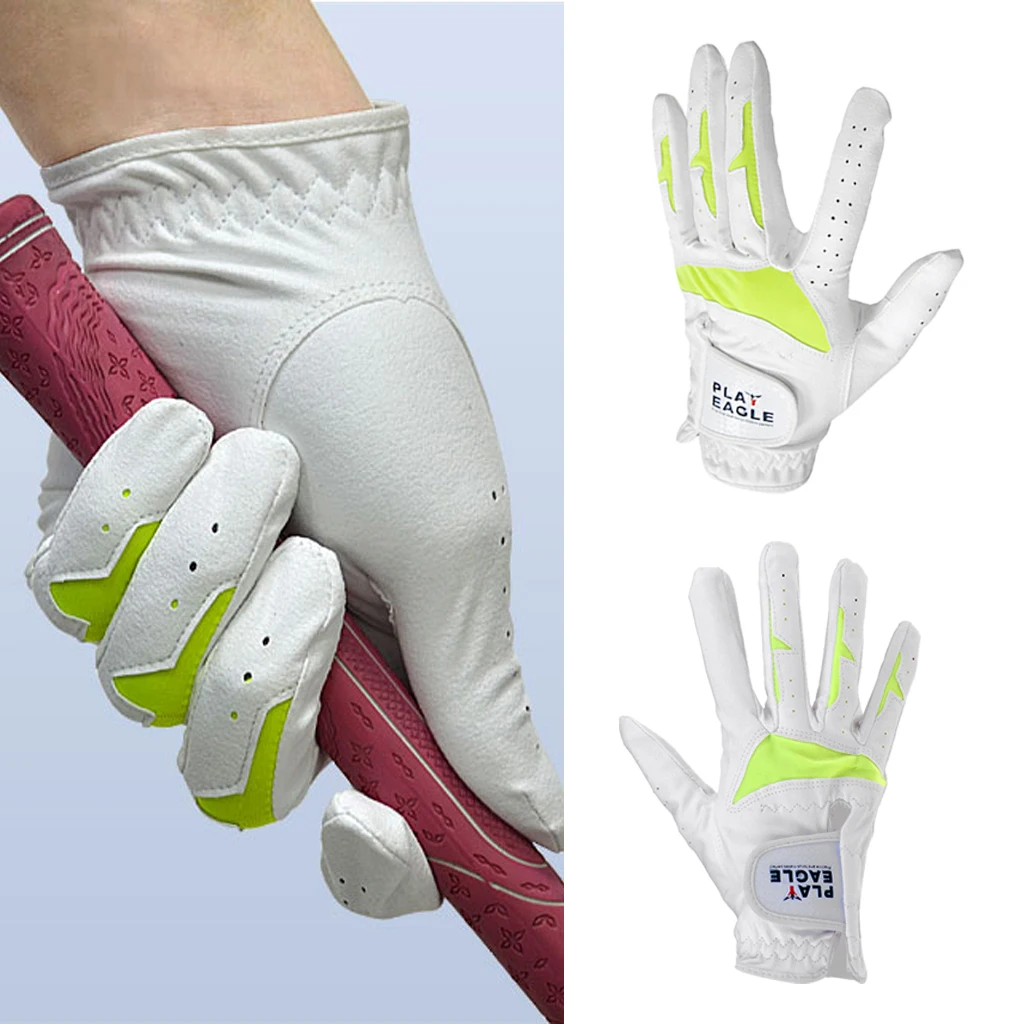 Women Right Left Hand Golf Sports Glove Sweat Absorbent Microfiber PU Soft Breathable Abrasion Glove Golfer Club Equipment