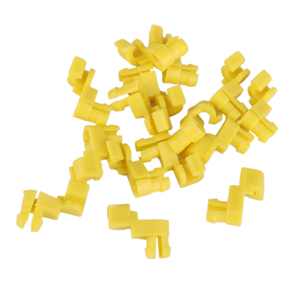 15pcs Car Nylon Door Lock Rod Clips Retainers for   6929312040 Yellow