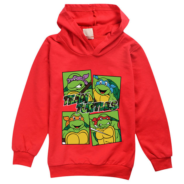 Bandai Teenage Mutant Ninja Turtles Kids Sweatshirt Boy Girl Printed  Sportwear Striped Patchwork Pullover Cartoon Autumn