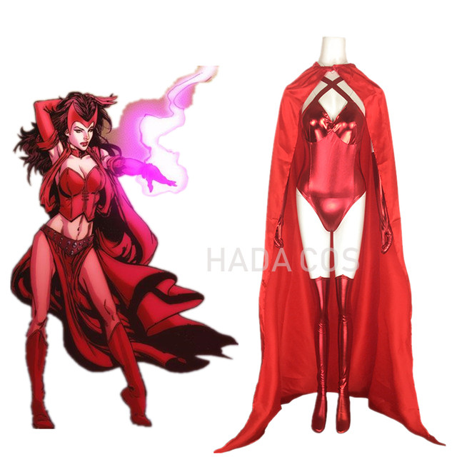 Superheroine Halloween Scarlet Cosplay Witch Costume High Quality Vision  Wanda Maximoff Battle Outfit - Cosplay Costumes - AliExpress