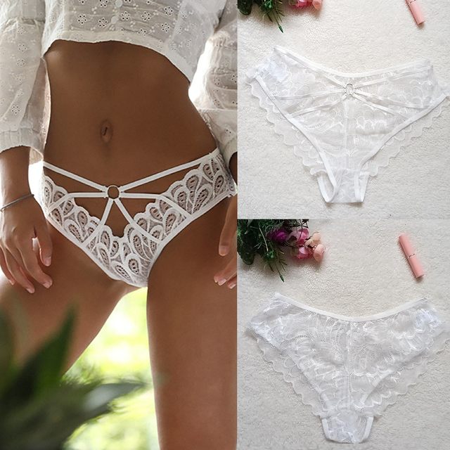 New Panties Women Lace Underwear Sexy Low-Waist Briefs Hollow Out Underpant  Solid Color Comfortable Soft Female Lingerie