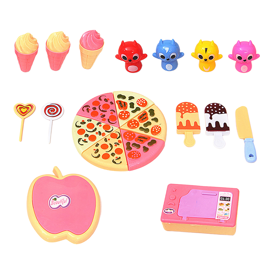 Children Tasty Snack Playset Pretend Play Dollhouse Birthday Roleplay Toys