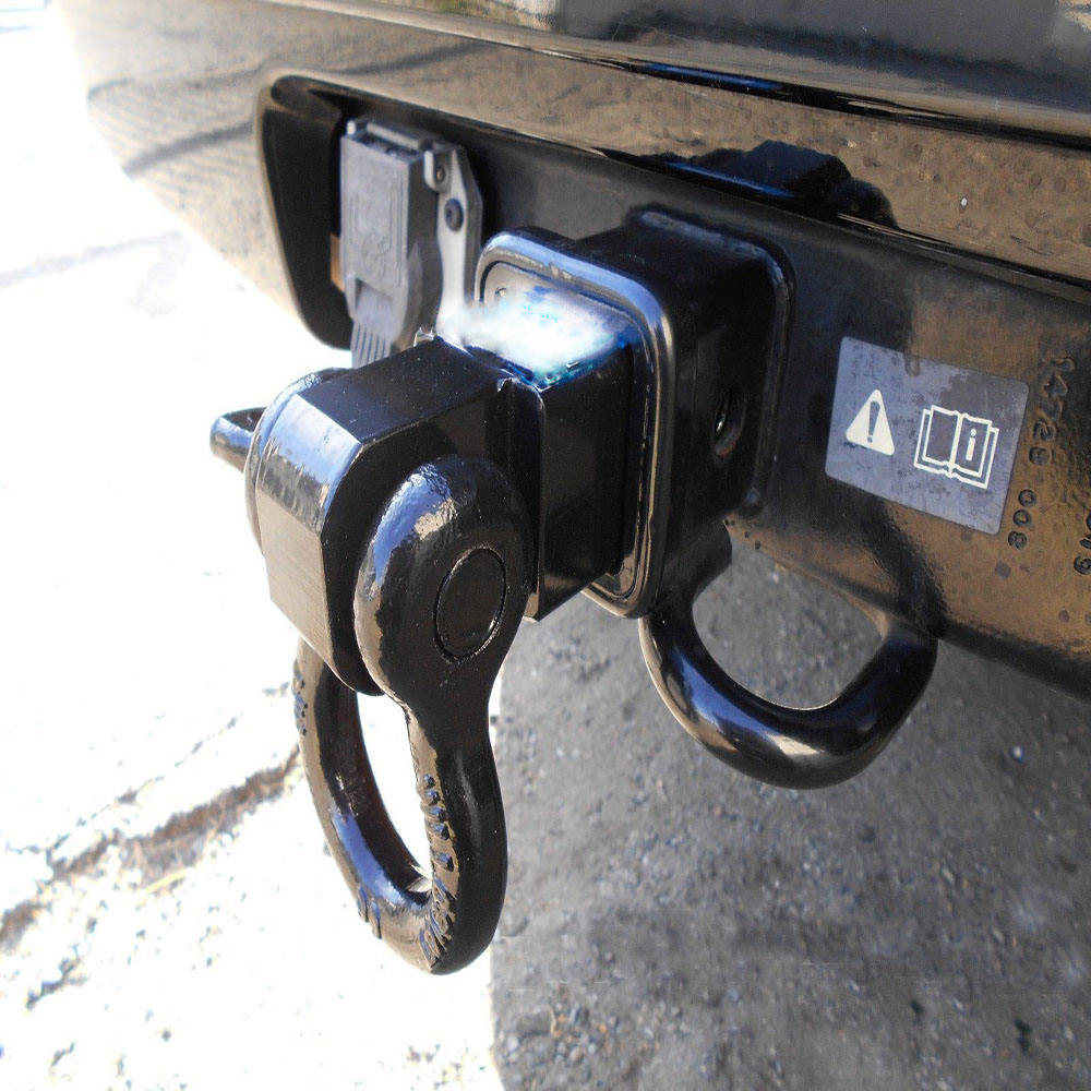 Practical 3/4'' 4.75Ton Bumper Tow Trailer Hook D-Ring Bow Shackle Red Black 45# Steel Heat Treatment