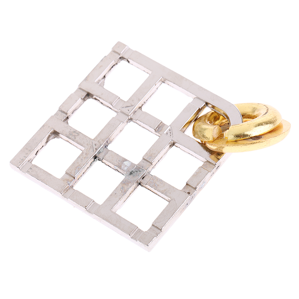 MagiDeal Hot Sale 1Pc Grid Lock Puzzle Classic Metal Brain Teaser IQ Test Toy Gift for Adult Children Kids Youth