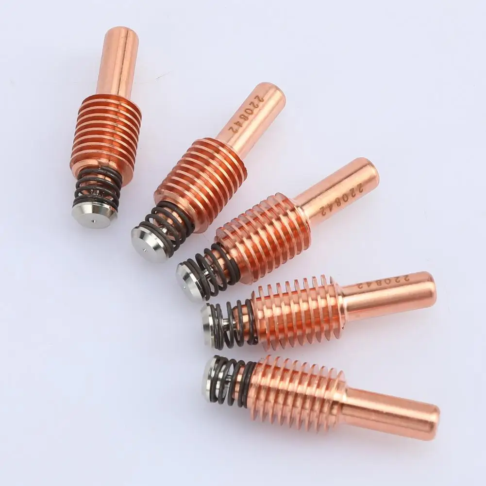 5Pcs 220842 Torch Electrode Wear-resistant Welding Torch Equipment Mini Plasma Electrode Consumable Kit for Cutting Carbon steel soldering paste