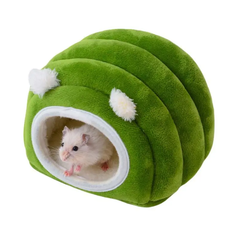 Ofanyia Warm Plush Hamster Bed House Soft Guinea Pig Bed Rat Nest Small Animals Mouse Sleeping Bag cavie House Accessories Hamster Cage