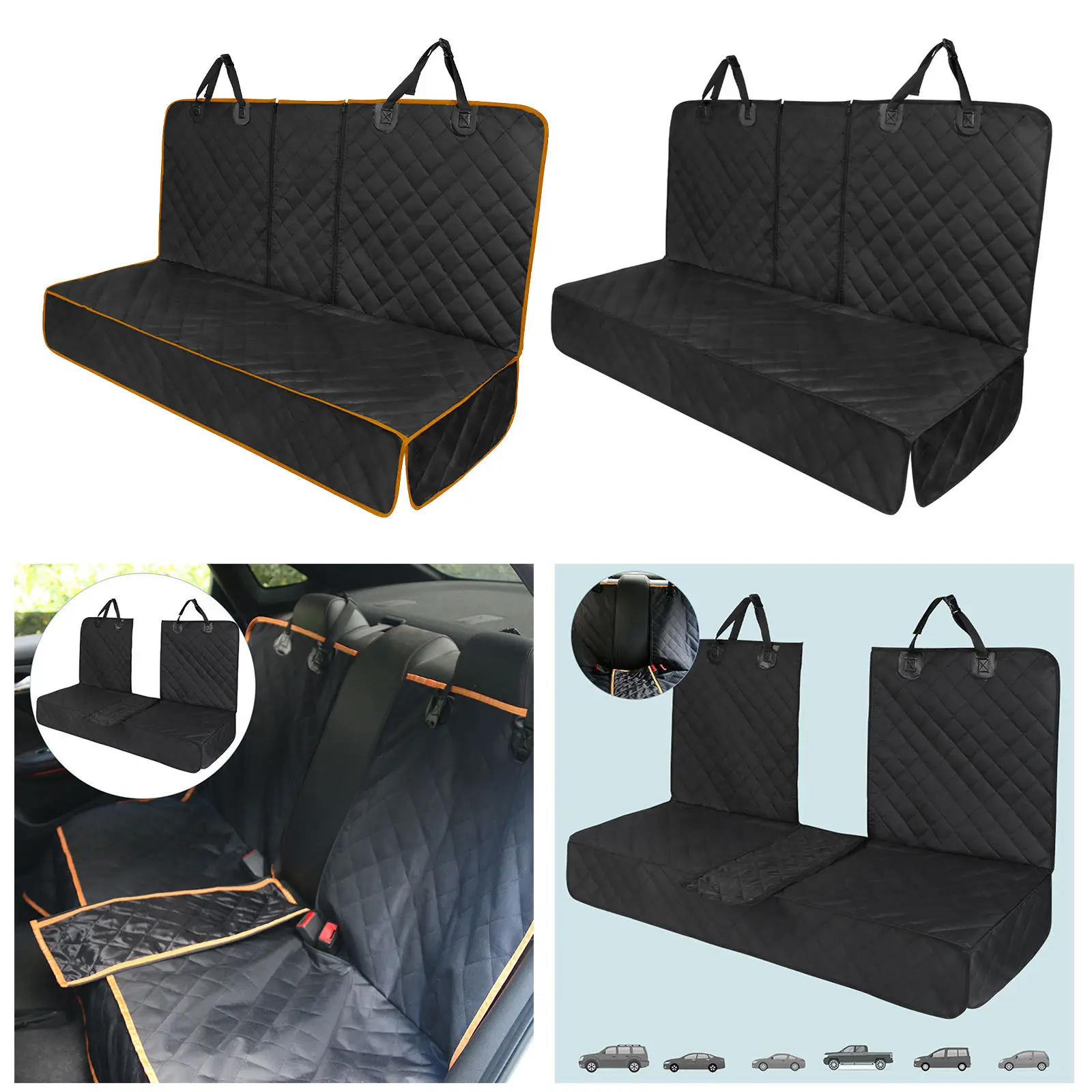 Bench Dog Car Seat Cover for Back Seat, Dog Car Seat Covers, Heavy-Duty & Nonslip Back Seat Cover for Dogs,Pet Car Seat Cover